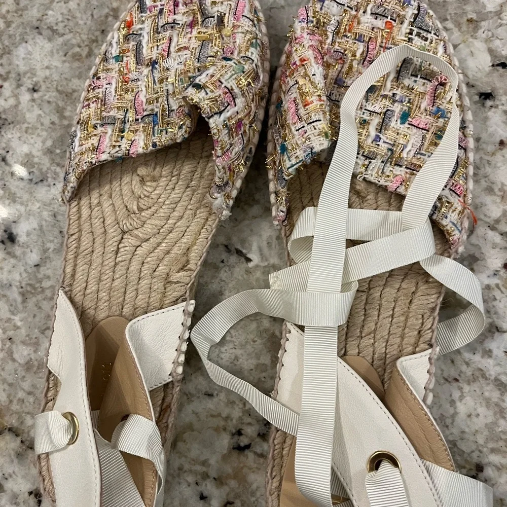 L.K. Bennett London tweed espadrilles